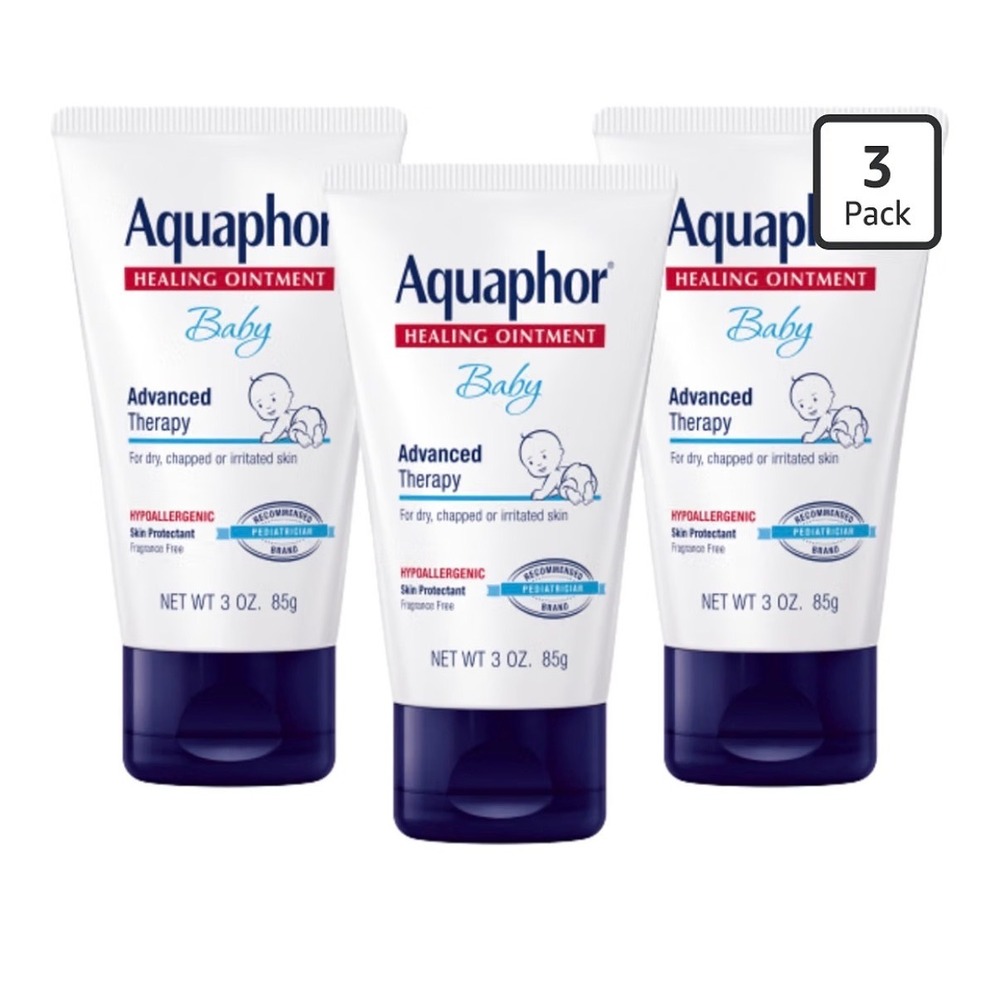 Aquaphor Baby Healing Ointment 3oz Pack of 3 Diaper Rash Advanced Therapy New‎
